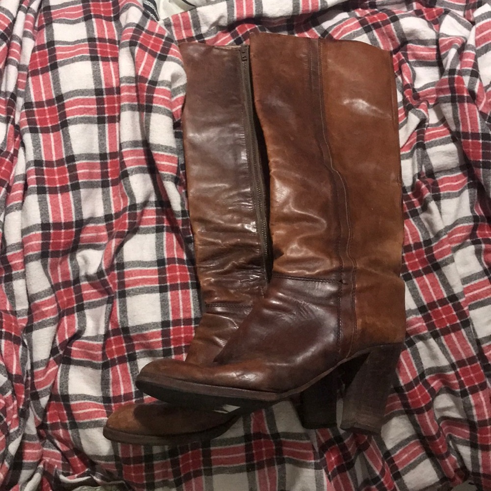 Frank More Leather heel boots made in Italy sz: 10
